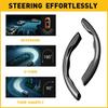 2/4Pcs Car Booster Wheel Steering Non-Slip Decor Trim Cover Carbon Fiber Univers