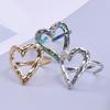 Adjustable Heart Shaped Rings Jewelry Stainless Steel Sweetheart Rings Open Adjustable Rings Jewelry for Fashionistas