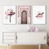 Plakat Meczetu Islamskiego Brama Kwiatowa Nowoczesny Obraz Na Płótnie Muzułmańskie Plakaty I Wydruki Obrazy Ścienne Do Salonu Wystrój Domu