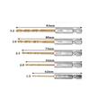 13Pcs HSS Aço de alta velocidade Titânio revestido Broca Bit Set 1/4 Hex Shank 1.5mm-6.5mm Hexagonal Handle Twist Broca