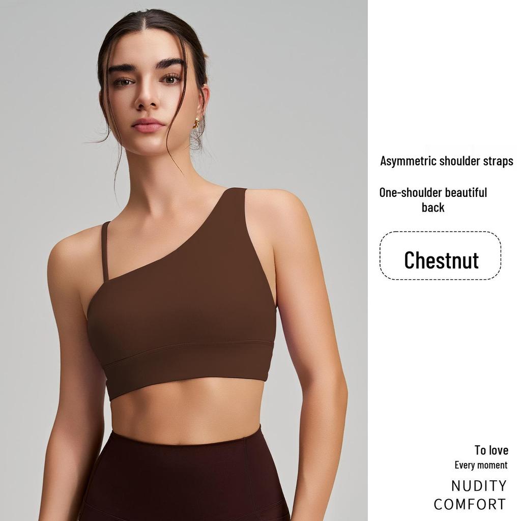 Cross-Back Irregular Yoga Bra - Quick-Dry, Elastic Sports Vest
