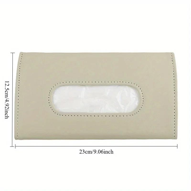 Creative tissue box for car interior, a back-hanging paper towel bag located at the rear seat headrest.