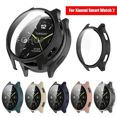 Glas + Hülle für Xiaomi Smart Watch 2 Zubehör PC Rundum-Stoßfänger Schutzhülle Schale Displayschutz für Mi Watch 2 Hülle