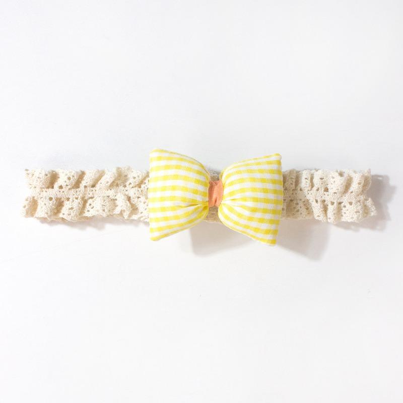 New Summer Baby Headband, Solid Color Bow Children's Headscarf, Thin Lace Baby Hair Accessories