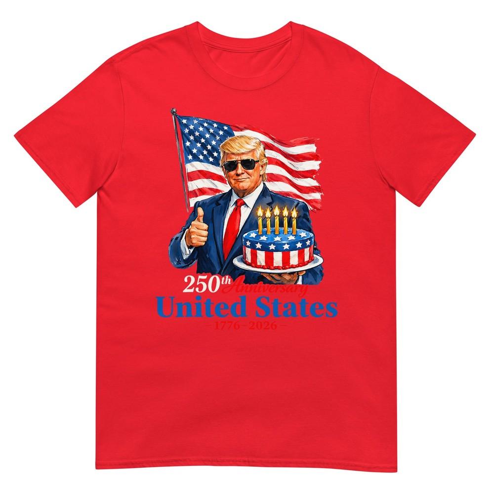 Donald Trump Celebrate 250th America Birthday Us Anniversary Tshirt S