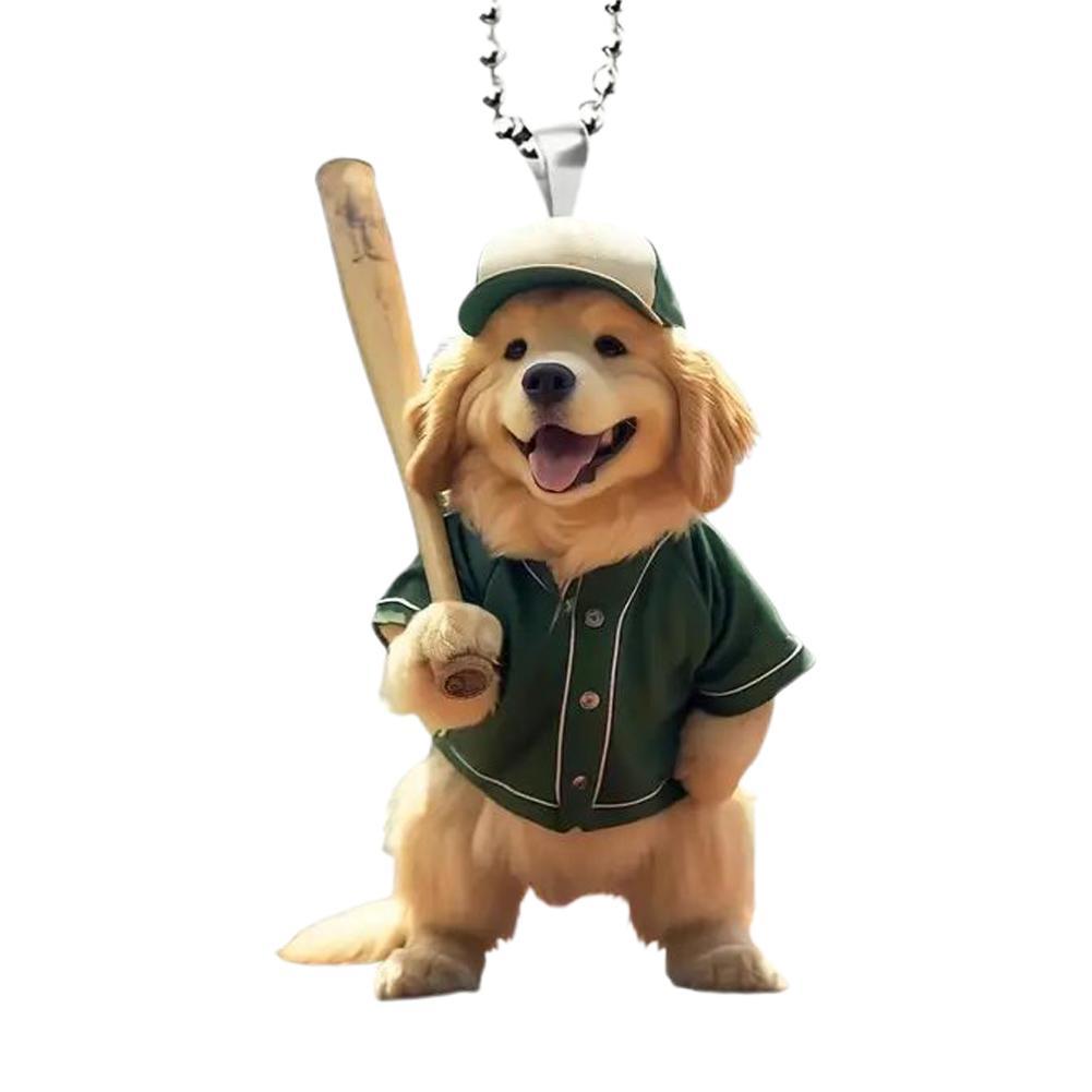 2D Acrylic Car Pendant Universal Auto Rearview Mirror Interior Decoration Dog/cat Hanging Ornament Toy Gift