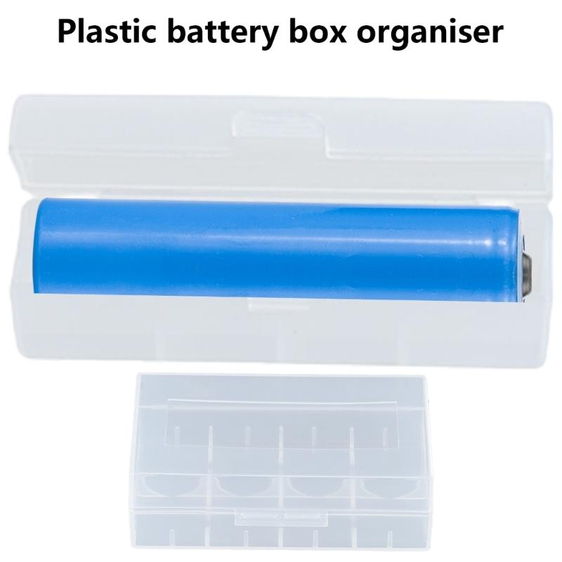 Custodia trasparente per batterie 21700 per 1/2 batterie. Protegge le batterie, previene cortocircuiti e polvere.