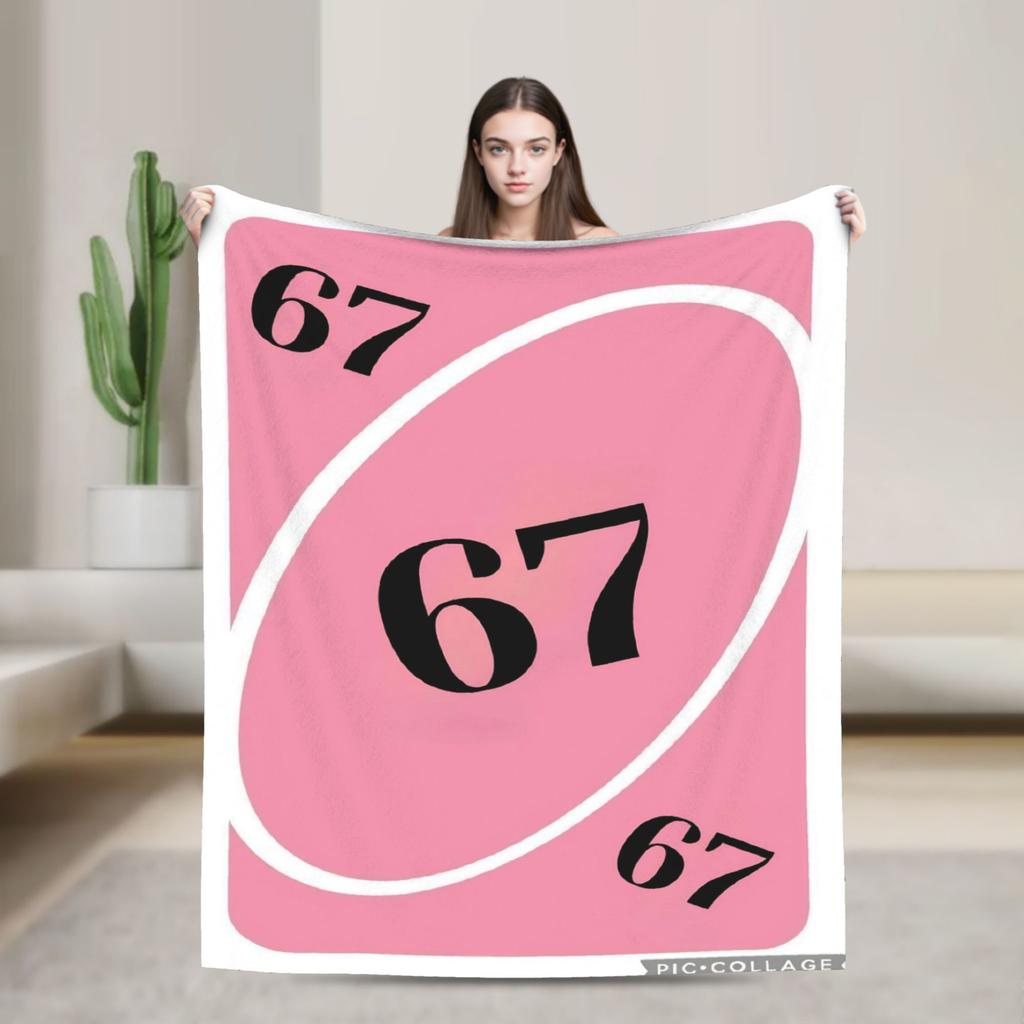 67 Six Seven Meme Super Warm Blankets  Girls Boys Plush Throw Blanket Comfortable Couch Bed Flannel Bedspread Sofa Bed Cover