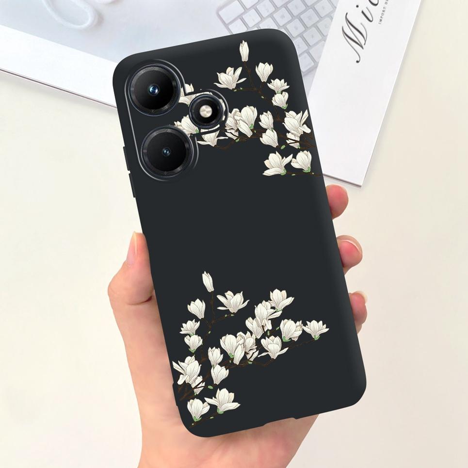 

Для Infinix Hot 30i 30 Play NFC Чохол Місячна Ніч Квітка Рідкий Силікон Задня Кришка Для Infinix Hot 30Play 30i 30 Play Чохол для Телефону Hot 30 Play ( NFC )