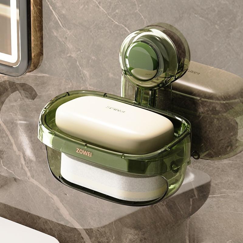 

Double Layer Soap Box with Sponge Holder Non Slip Drainage Bathroom Soap Dish