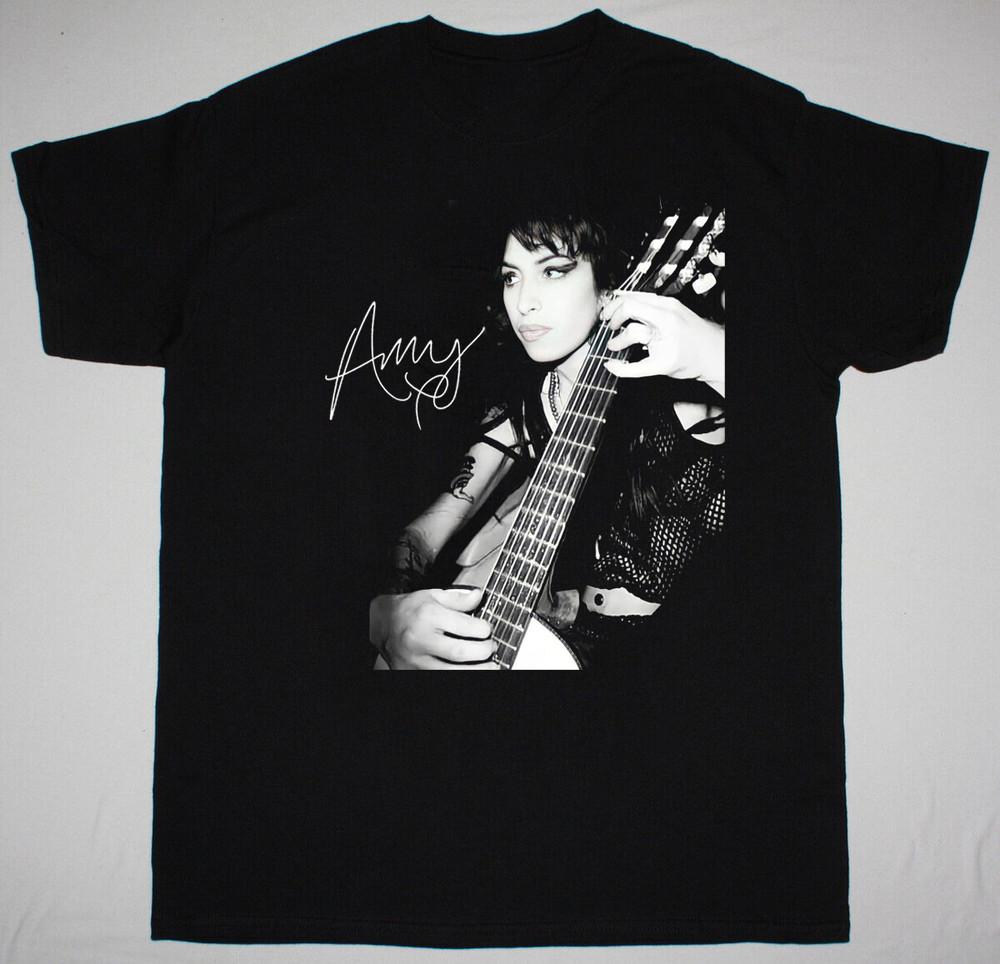 AMY WINEHOUSE Signature Short Sleeve Cotton Black All Size S-2345XL T-Shirt Unisex T-Shirt XXXXL