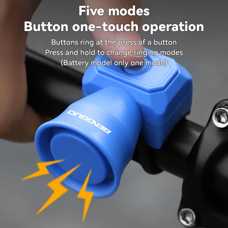 Electronic Horn 120db Waterproof Electric Bicycle Bells for Adults Kids Mountain Bike/Scooter/Stroller Multi functional speaker