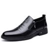 Spring 2025 Men's Soft Sole Leather Slip-On Shoes - Pointed Toe Business Casual Low-Tops