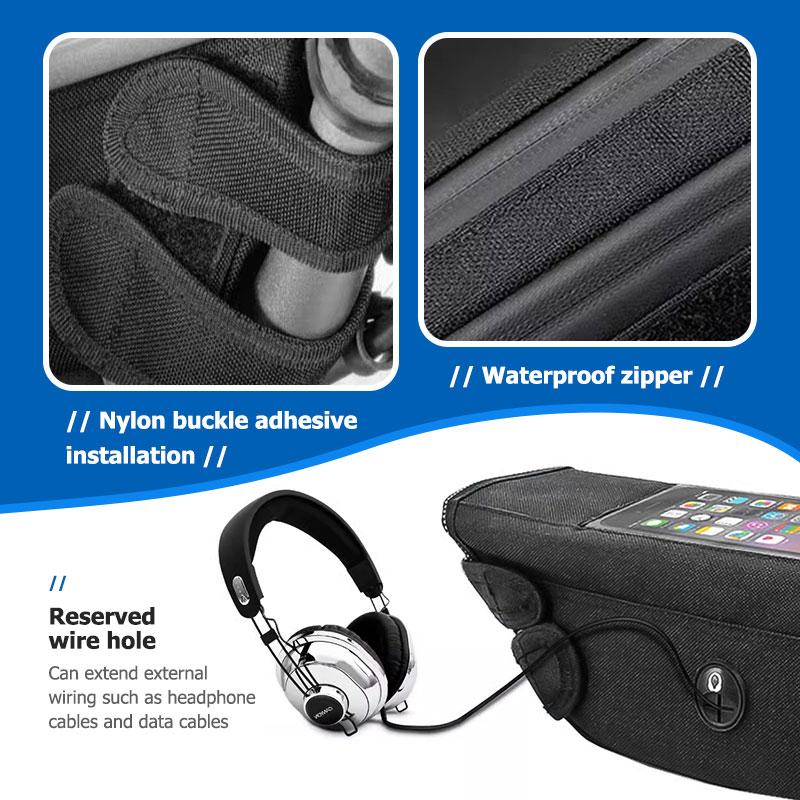 WET1 Motorcycle Handlebar Bag Storage Handle Bar Bag Travel Tool Bags For Volkswagen VW Scirocco Jetta Beetle Golf 4 5 6 Passat Polo