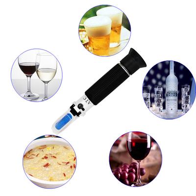 Alcohol Refractometer Handheld 0-80% ATC  Meter Refractometer Detector Moniter of Liquor Wine Alcohol Content Meter 32%off
