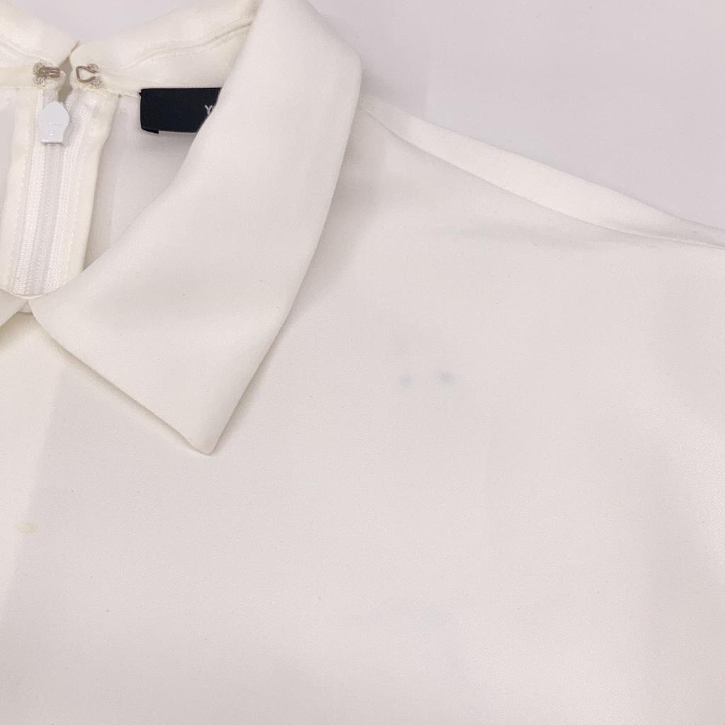 YOKOCHAN YCB-124-421 24 Year Old White Volume Sleeve Point Color Blouse tops F whiteUsed