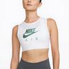 Nike Letter Print Medium Support Sports Bra Women Underwear White DM0644-100