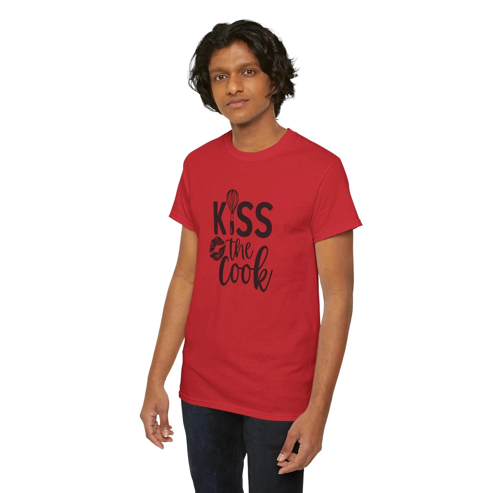Love to Cook T-Shirt – Funny Culinary Chef Kitchen Lover Kiss the cook M