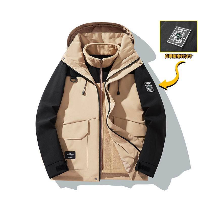 

8870 Looking Up 3rd Generation Compass Series Urban 3-in-1 Liner Removable Three Wear Couple Jacket 3XL