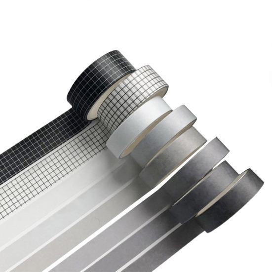 

8 рулонов/коробка клейкая лента Washi, удобные однотонные декоративные наклейки для школьных альбомов для студентов для украшения 3