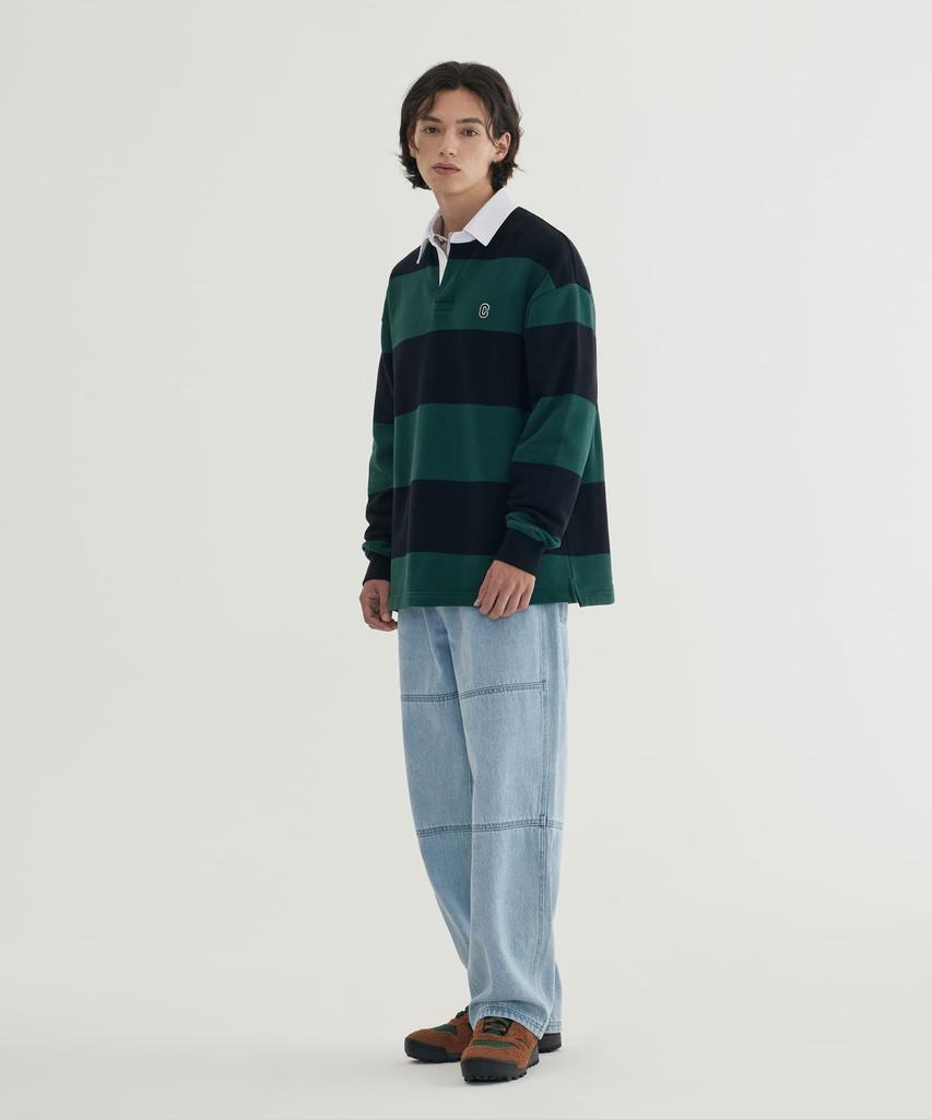 COVERNAT Small C Logo Rugby Sweatshirt Green