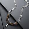 Men's Necklace - Titanium and Steel - Versatile New Style Simple Accessory