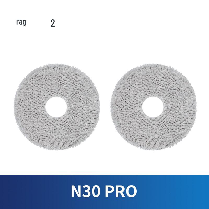 Ecovacs N30 Pro Accessory Kit: Dust Bag, Cloth, Roller, Edge Brush, Filter, Cleaning Liquid