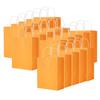 Eco‑Friendly Portable Kraft Paper Bag Shop Clothes Packaging Gift Bag (M 21 x 11 x 27.5cm)(Orange )