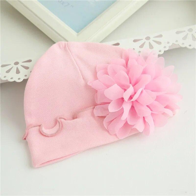 0-12Month Newborn Baby Hat For Girls Cotton Infant Hats Photography Props Beanies New Born Princess Soft Girls Caps 2023 Fashion