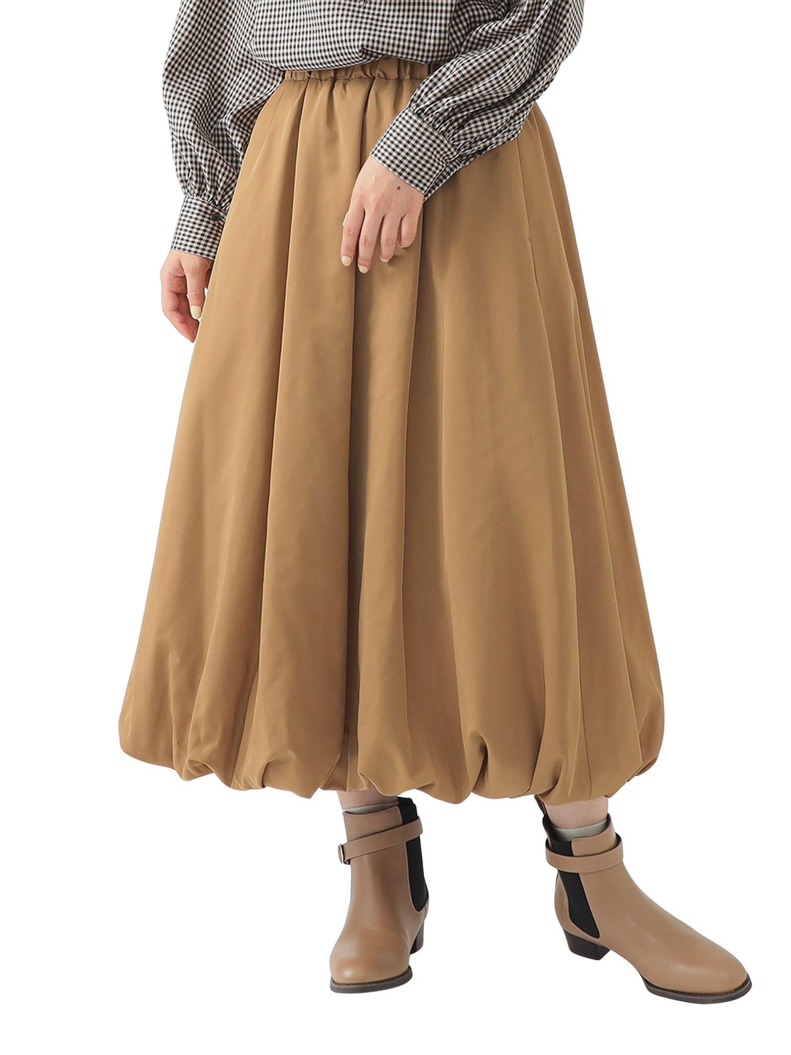 

B:MING LIFE STORE by BEAMS Women s Balloon Skirt (S-M) Beige, Size S