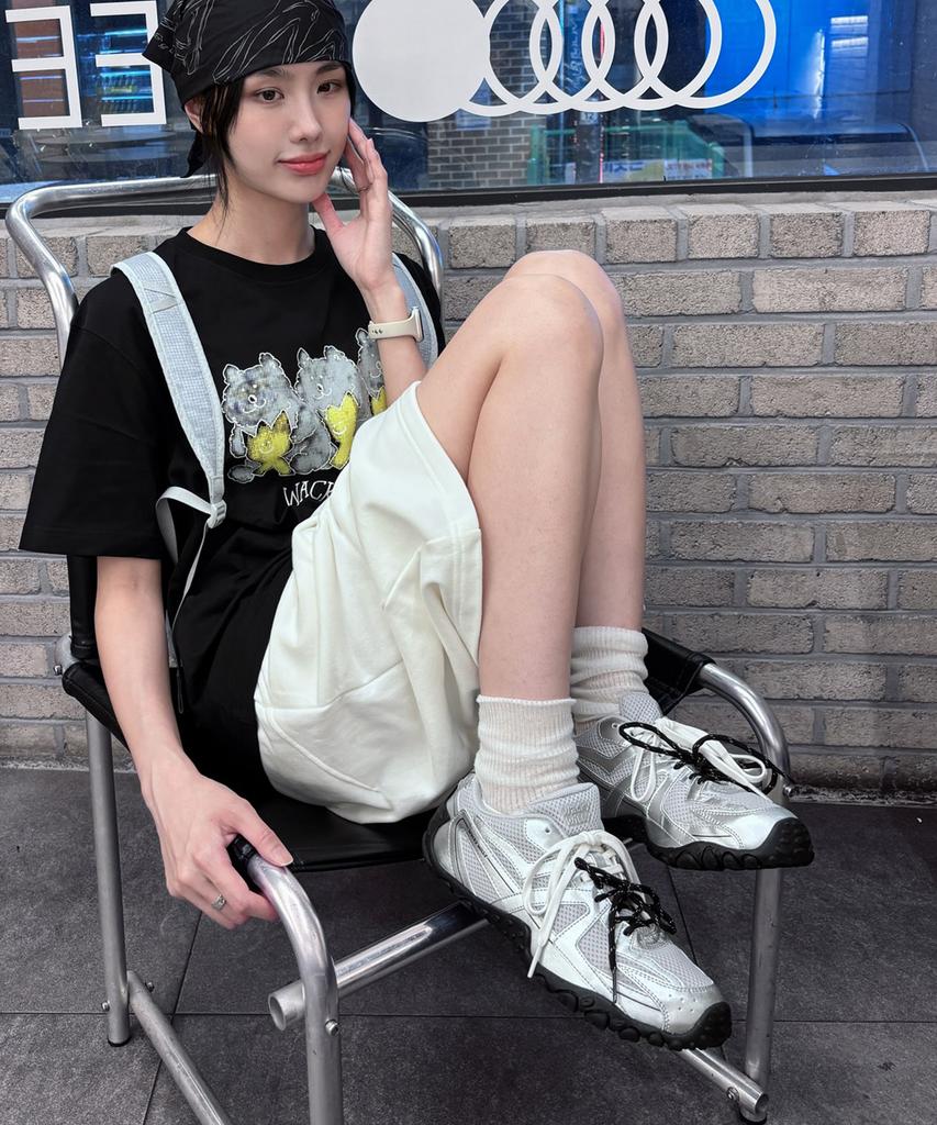 Wacky Willy Kitte Mesh Sneakers Silver