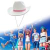 Western White Cowboy Hat Household Decorative Hat Ornament Crafts Accessory for Children Adults Costume Cosplay