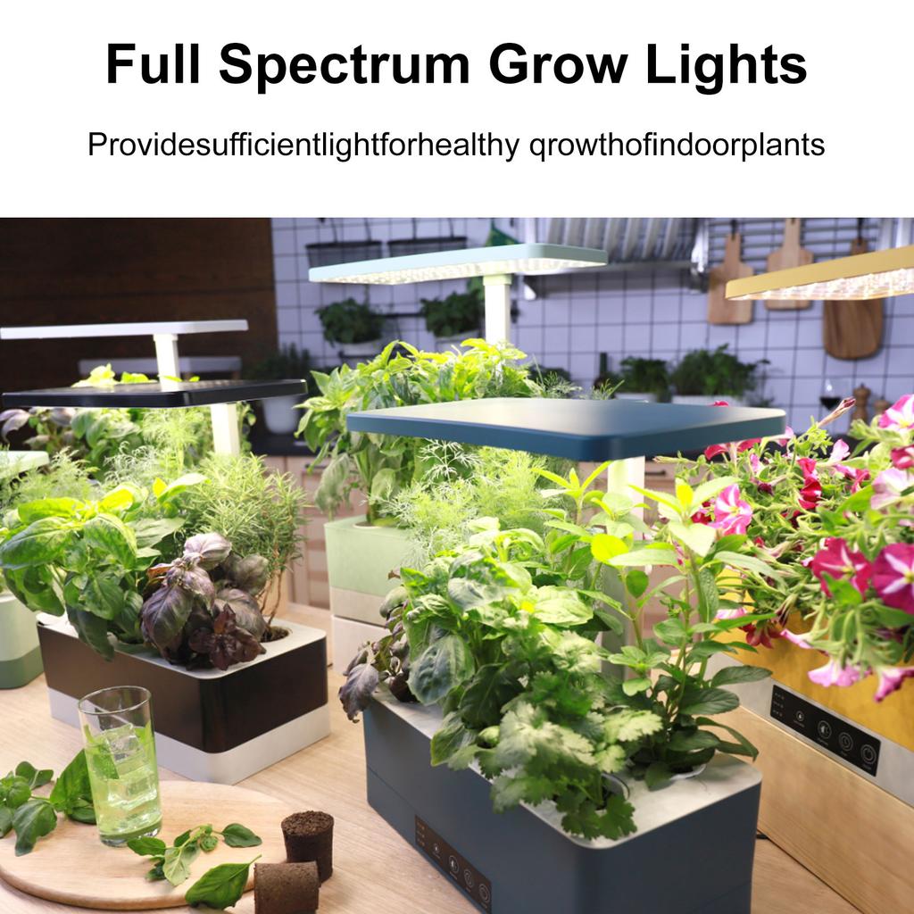 LED Grow Lights Full Spectrum Indoor Plant Growing Lamp Timer Function High PPFD Energy Saving