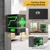 Compact Portable Laser Level with 2-Line Green Light Projection