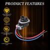 4PC 3457 3157 Universal Pigtail Wire Socket Two Harness Front Turn Signal Light