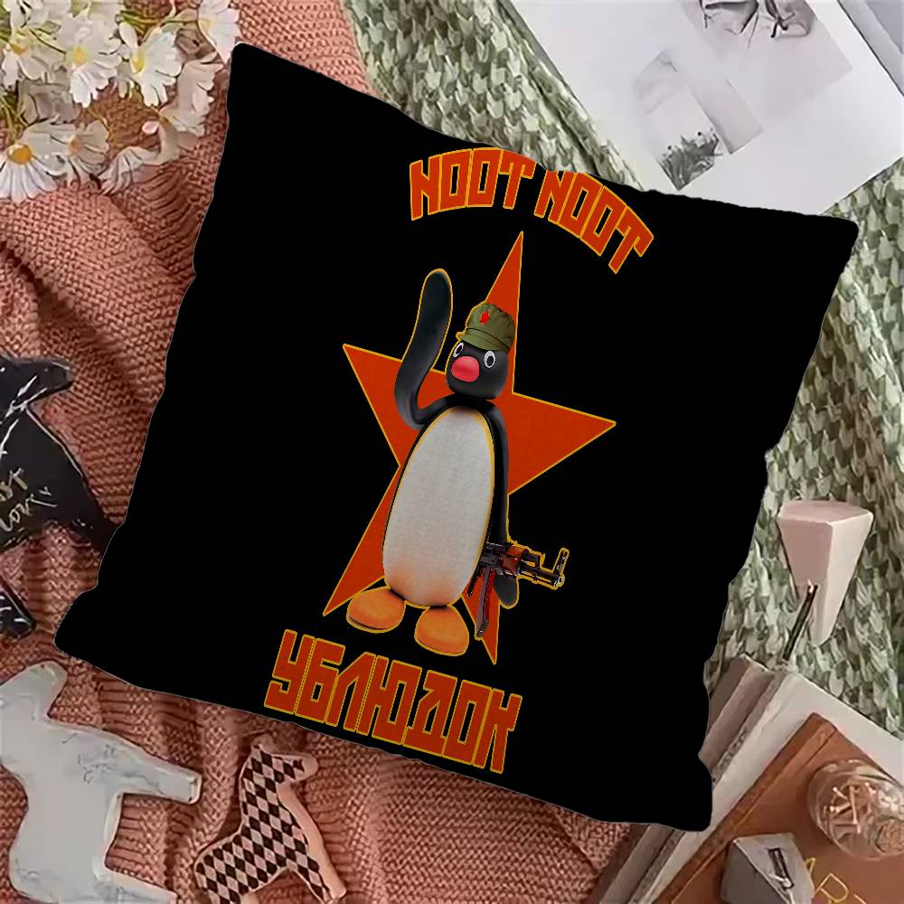 Pingu Pinga Penguin Cushion Cover Pillow Cover Decor Pillowcase Printed Cushion Case for Couch