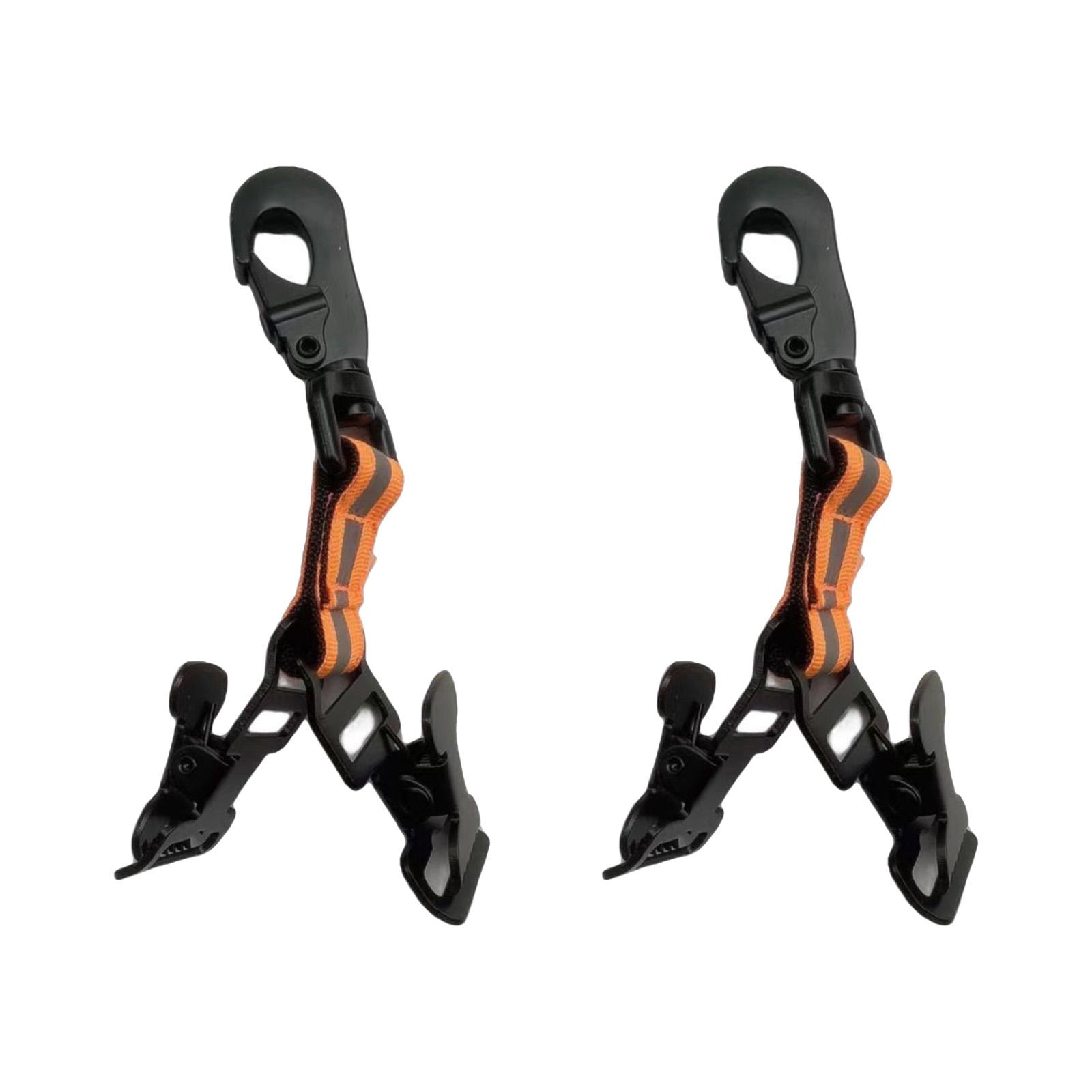 

Набор из 2 держателей для перчаток с двойным зажимом для подвешивания перчаток, шлемов и полотенец с карабином и светоотражающей нейлоновой лентой оранжевый