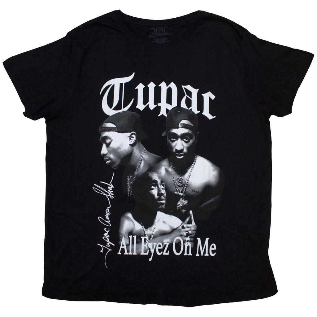 Pánské tričko Tupac All Eyez Černobílé Velikost L Černá