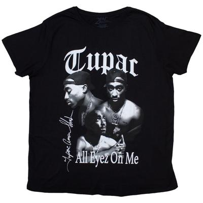 Pánské tričko Tupac All Eyez Černobílé Velikost L Černá