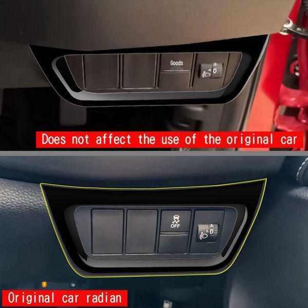Bright Black ABS Multifunction Button Decor Frame Sticker for Honda