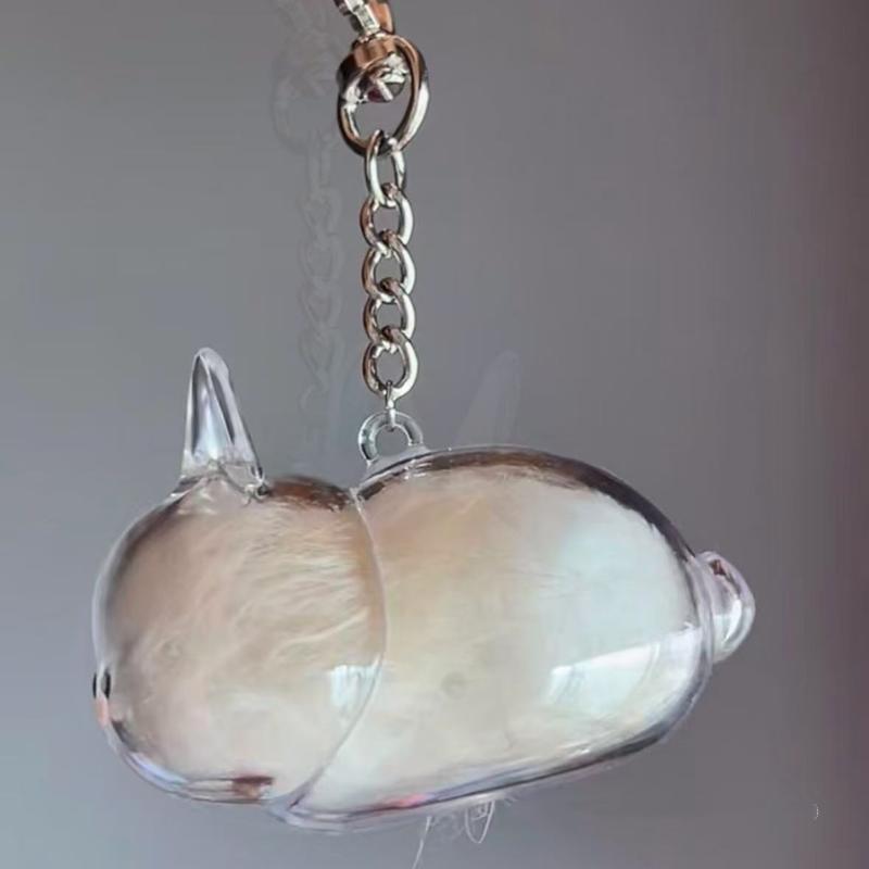 Păr de Animal de Companie Transparent Organizator Păr de Iepure Pandantiv Breloc Rucsac Suveniruri Capsulă de Depozitare Sac Colecție Memorială Animal de Companie