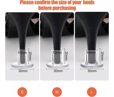 30 Pairs Heel Protectors for Grass - 3 Sizes High Heel Protectors Clear Heel Stoppers Grass Heel Stoppers Grass and Uneven Floor
