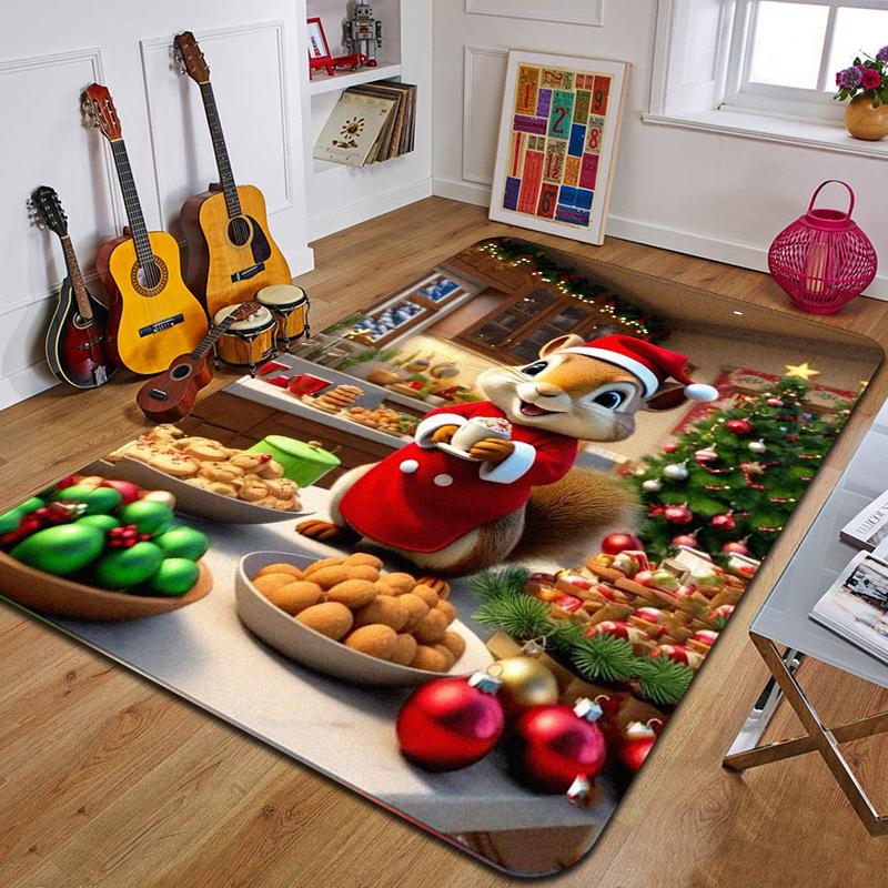 S-Eichhörnchen Gedruckter Teppich Mode Yogamatte Rutschfester Teppich Schlafzimmerdekoration Außenteppich Schlafzimmer Geburtstagsgeschenk