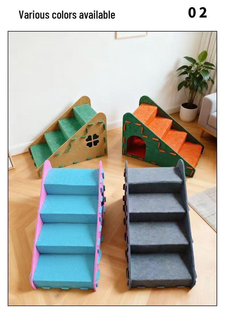 Felt Cat Bed and Climber with Scratching Board