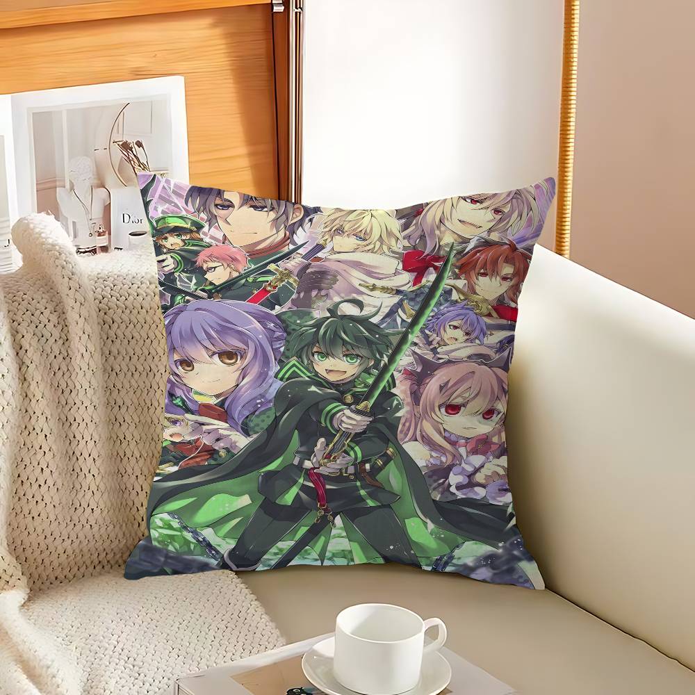 Anime S_Seraph Of The E_End Pillow Cushion Cover Pillowcase Living Room Sofa Home Decor