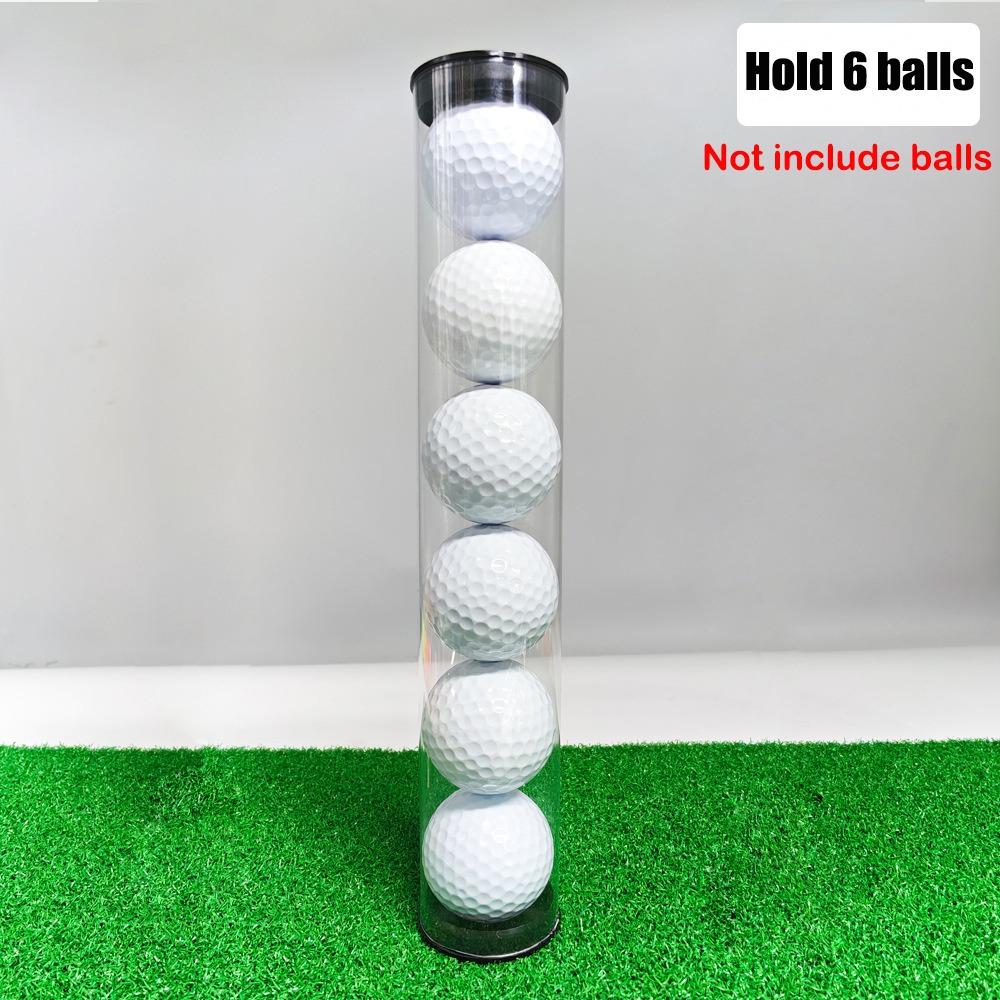 New Transparent Golf Ball Holder Tube Round Plastic Golf Ball Tube Barrel Displaying Golf Balls Collectors And Enthusiasts