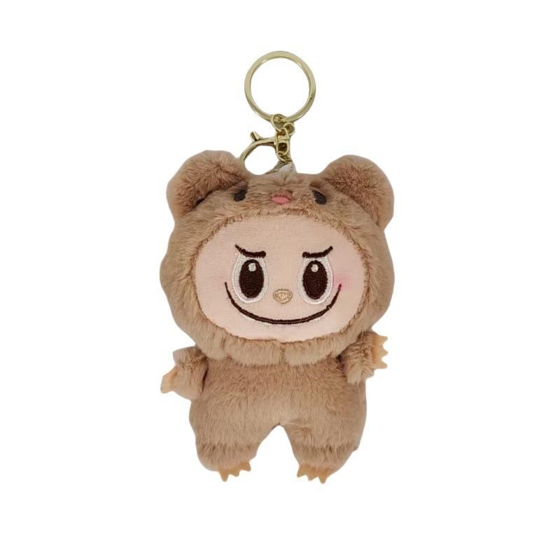 

Подвеска из пушистого плюша, милая кукла-кролик Лабу, подвеска-сумка в виде 4-дюймового пузырчатого кролика, кукла Лабу