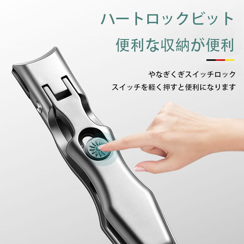 FamGift Nagel Rostfritt Stort Klipp Kommer med Förvaringsbrytare Hög Nagel Vassa För och Hela För Händer och Nagelklippare Klippare, Stål, Öppning,