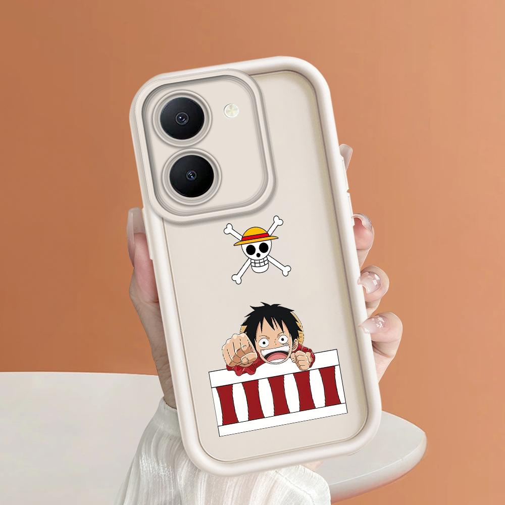 Soft Silicone Square Ladders Cartoon Pattern Full Cover Camera Protection Shockproof Case for iPhone Infinix Tecno Vivo