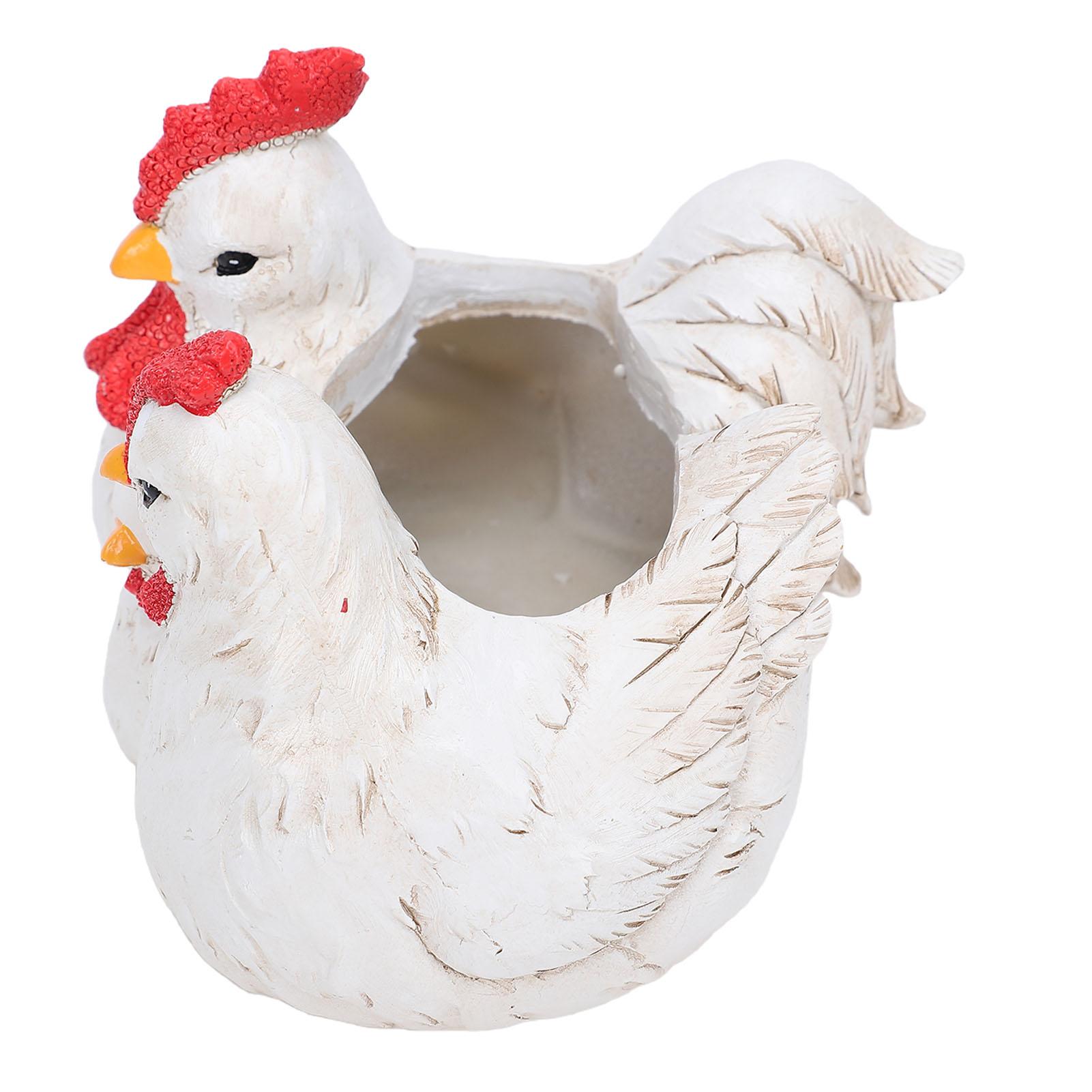 Chicken Statue Sculpture Resin Rural   Rooster Chicken Figurine Decoration for Yard Garden